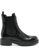 Prada Brushed Leather Black Chelsea Boots