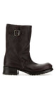 Prada Chocolate Leather Ankle Boots