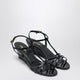 Prada Wedge Sandal In Black Leather
