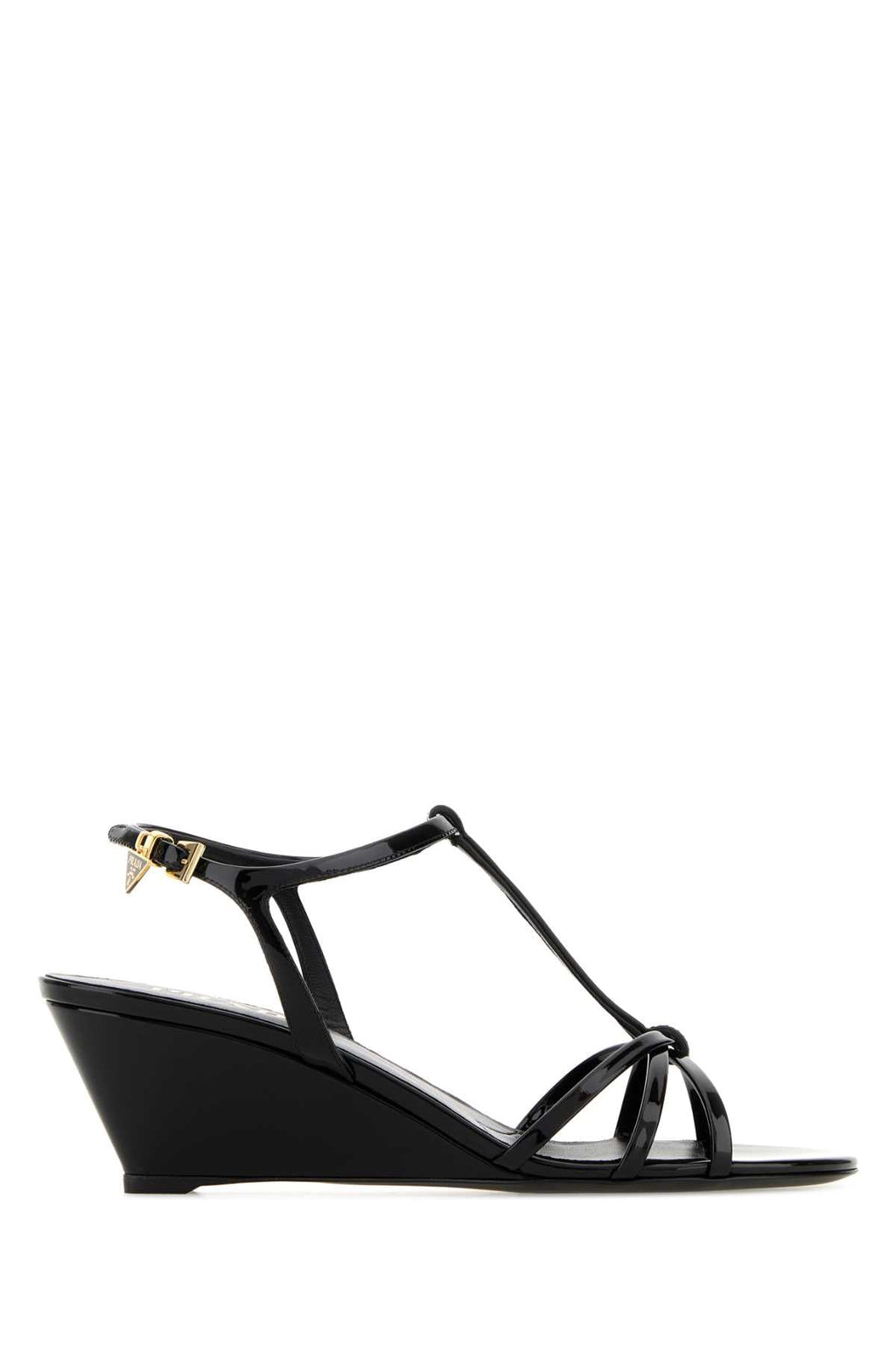 Prada Black Leather Sandals