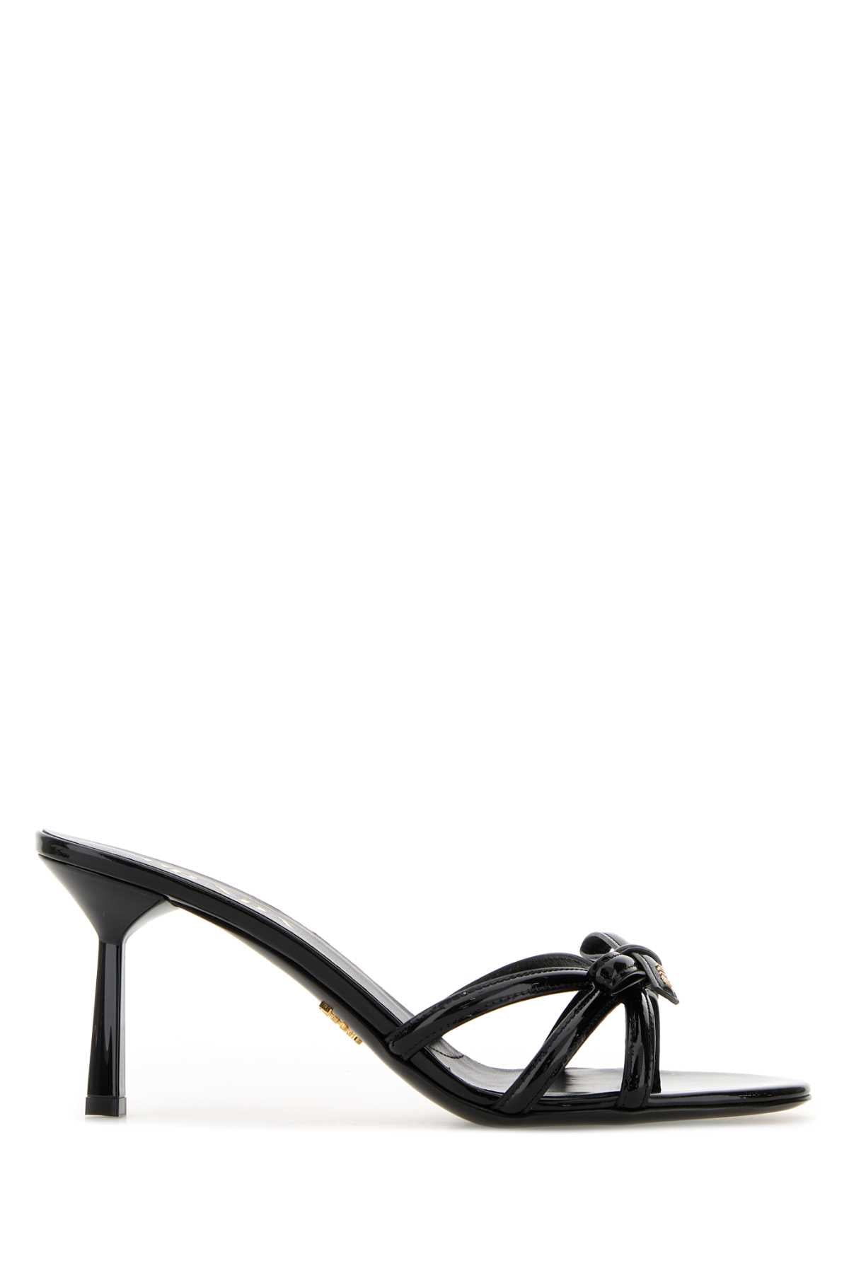 Prada Black Leather Mules