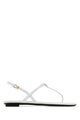 Prada White Leather Thong Sandals