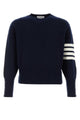 Thom Browne Classic Crewneck Short Pullover W/ White 4 Bar Str