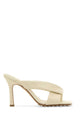 Bottega Veneta Riva Sandal Kitten Heel Plain Leather 8,5 Cm