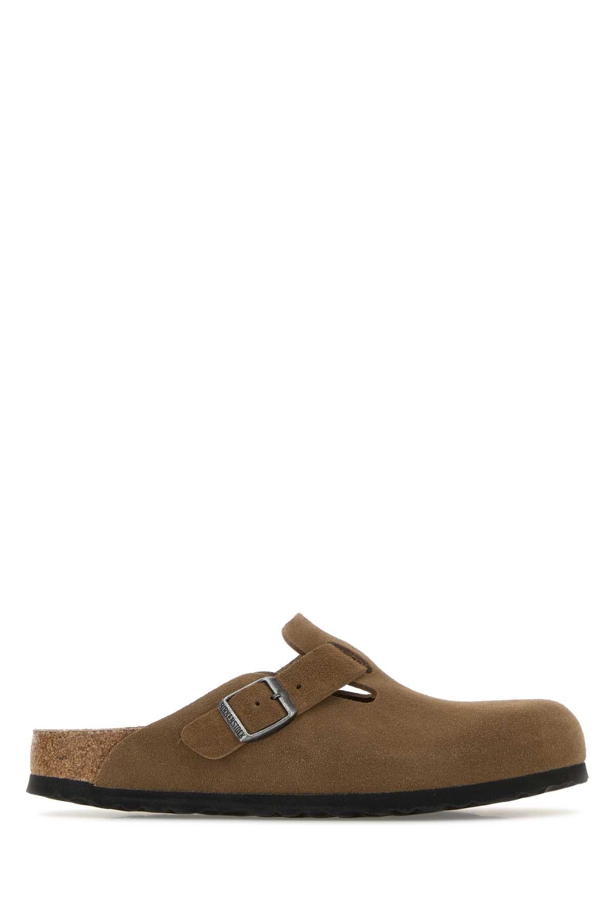 Birkenstock Boston Sfb Dark Tea, Suede Leather