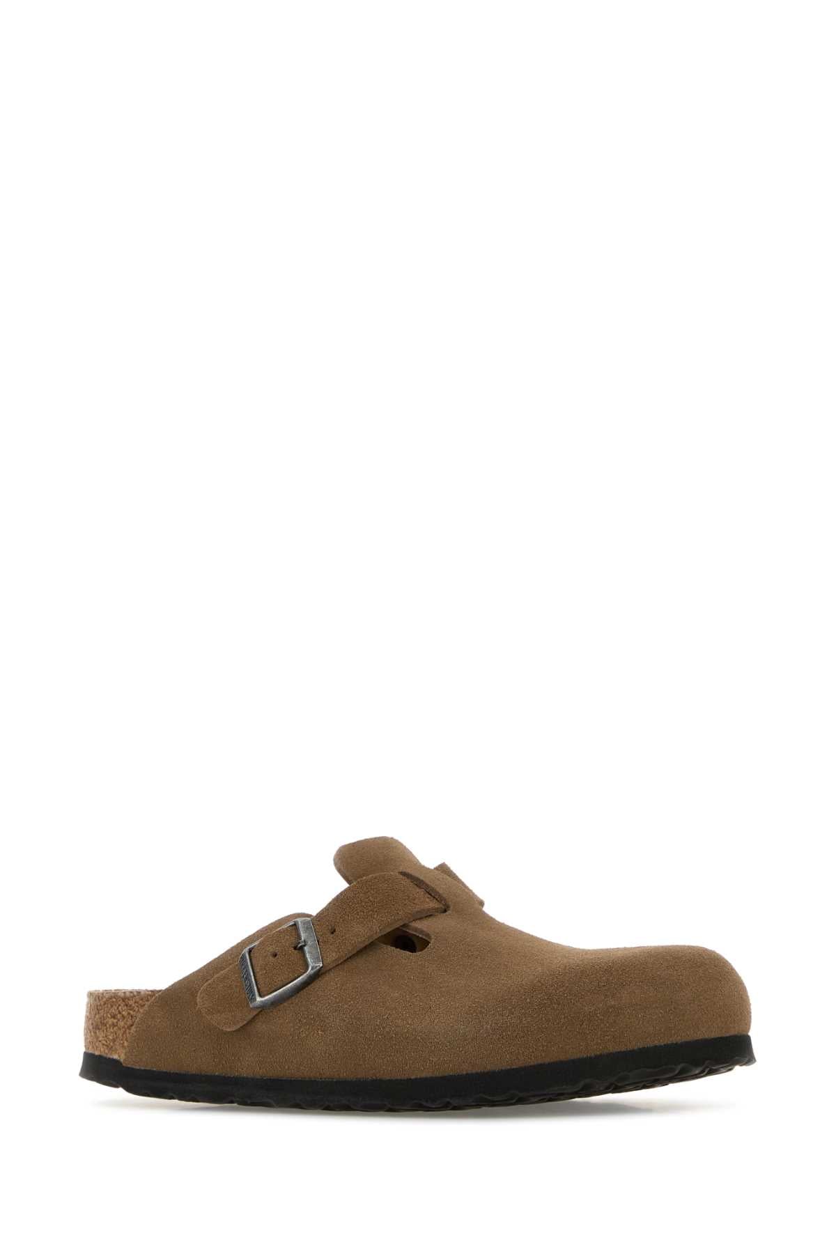 Birkenstock Boston Sfb Dark Tea, Suede Leather