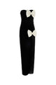 Alessandra Rich Velvet Evening Dress With Bows