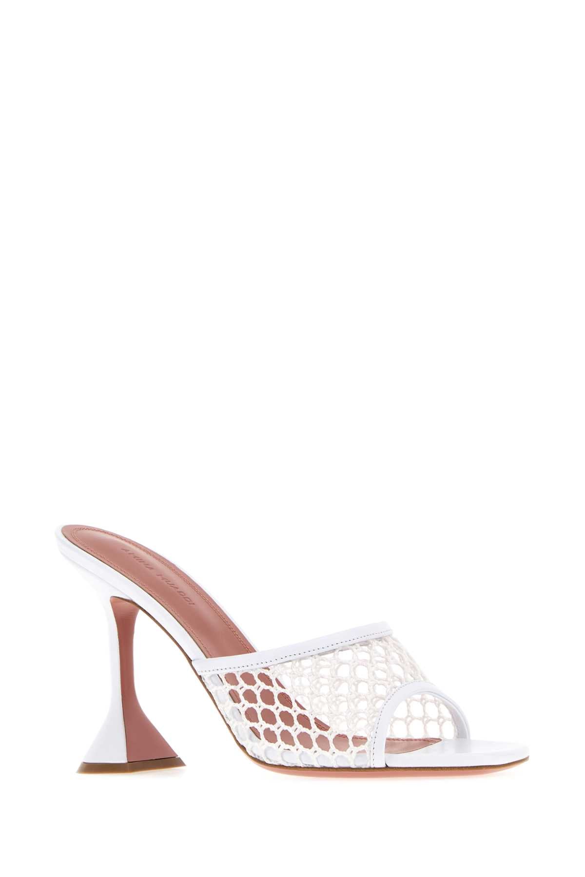 Amina Muaddi Lupita Net Slipper 95