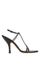 Jude Mixer Sandal In Black Creased Leather