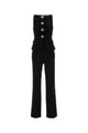 Self Portrait Black Wool Crepe Jumpsuit