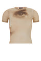 Jean Paul Gaultier Mesh Baby Tee Printed Face