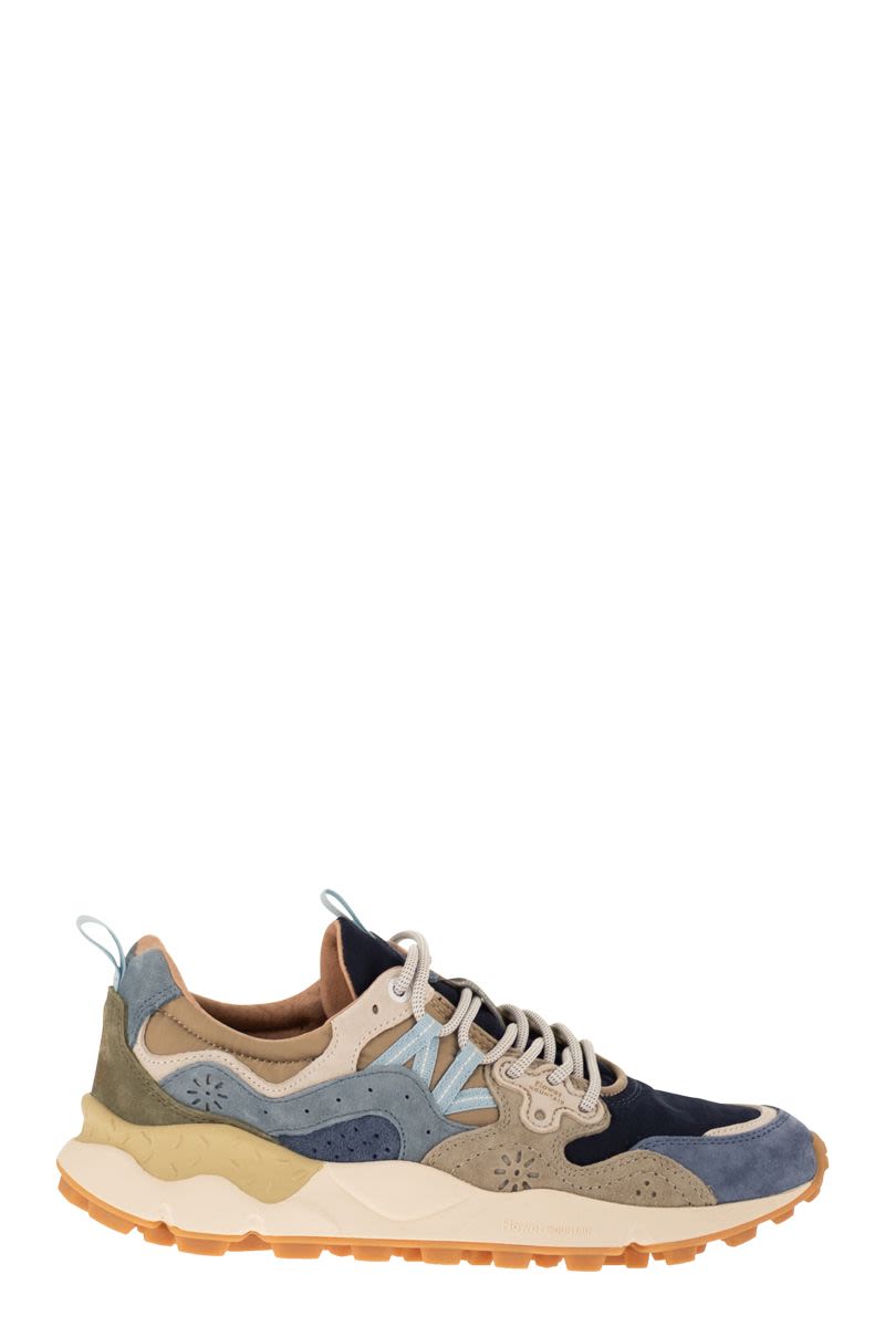 Flower Mountain Yamano 3 - Sneakers In Suede And Technical Fabric
