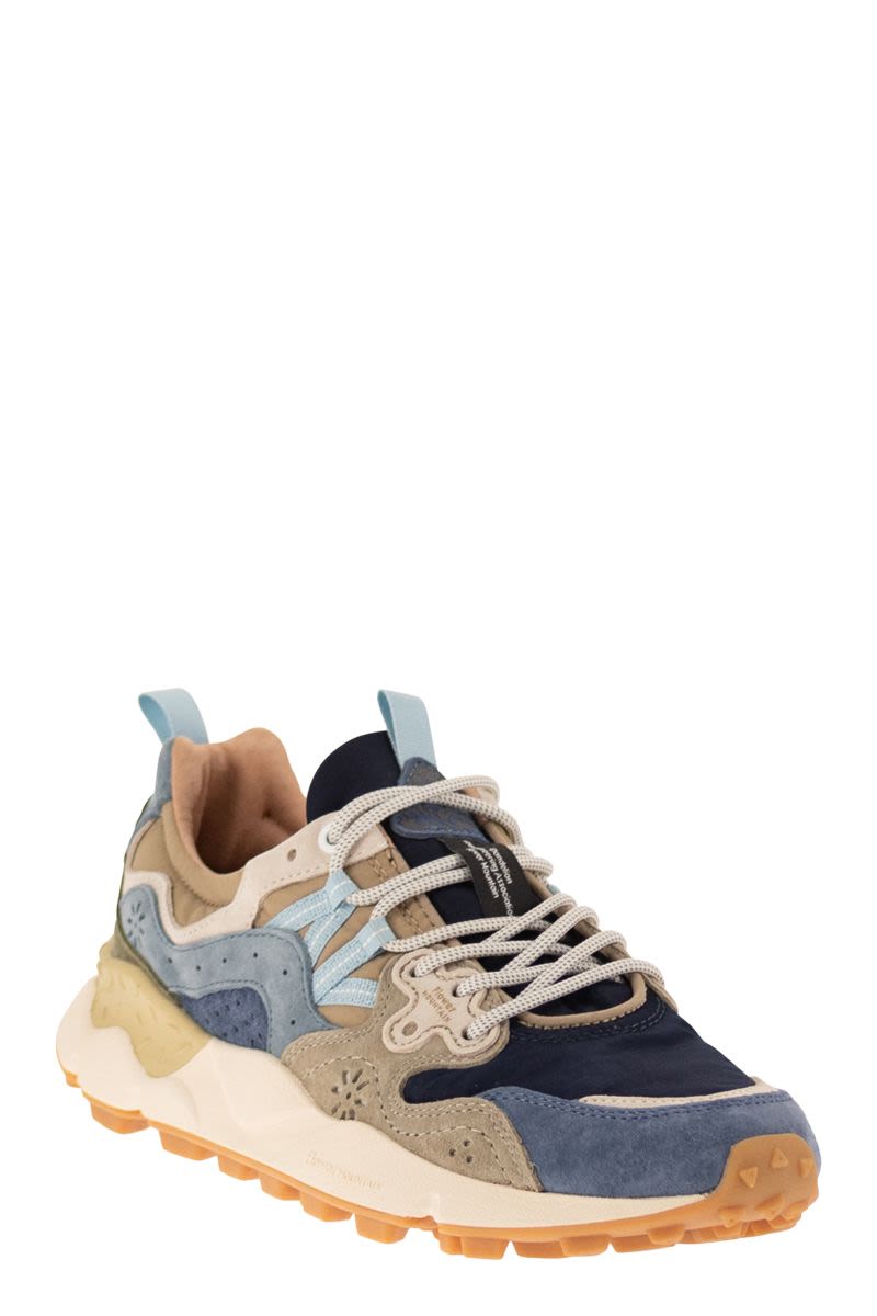 Flower Mountain Yamano 3 - Sneakers In Suede And Technical Fabric