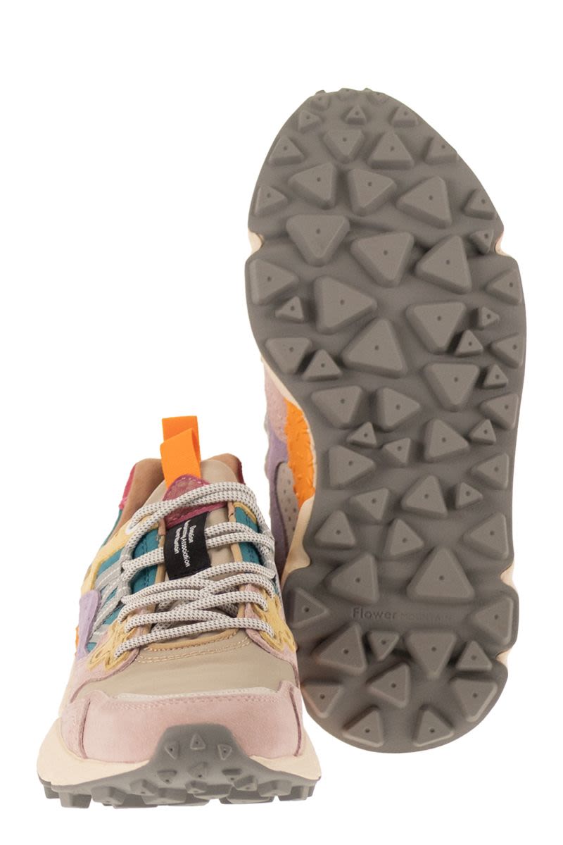 Flower Mountain Yamano 3 - Sneakers In Suede And Technical Fabric