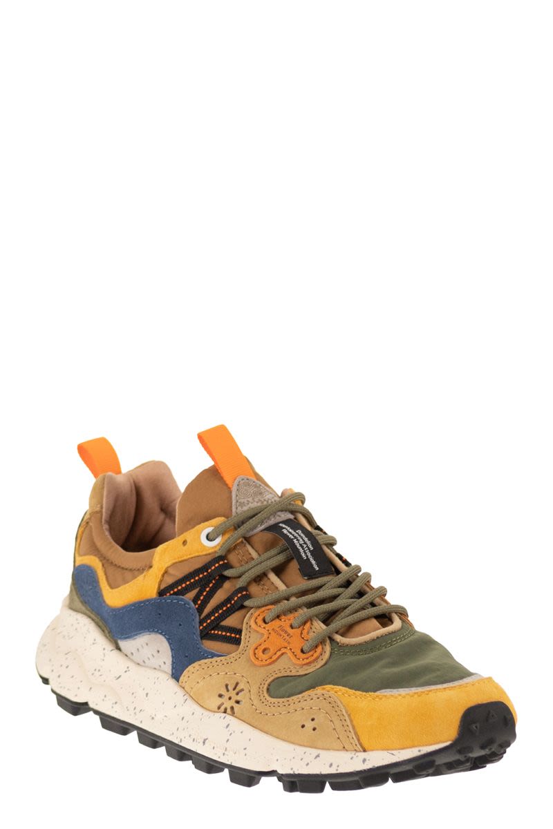 Flower Mountain Yamano 3 - Sneakers In Suede And Technical Fabric