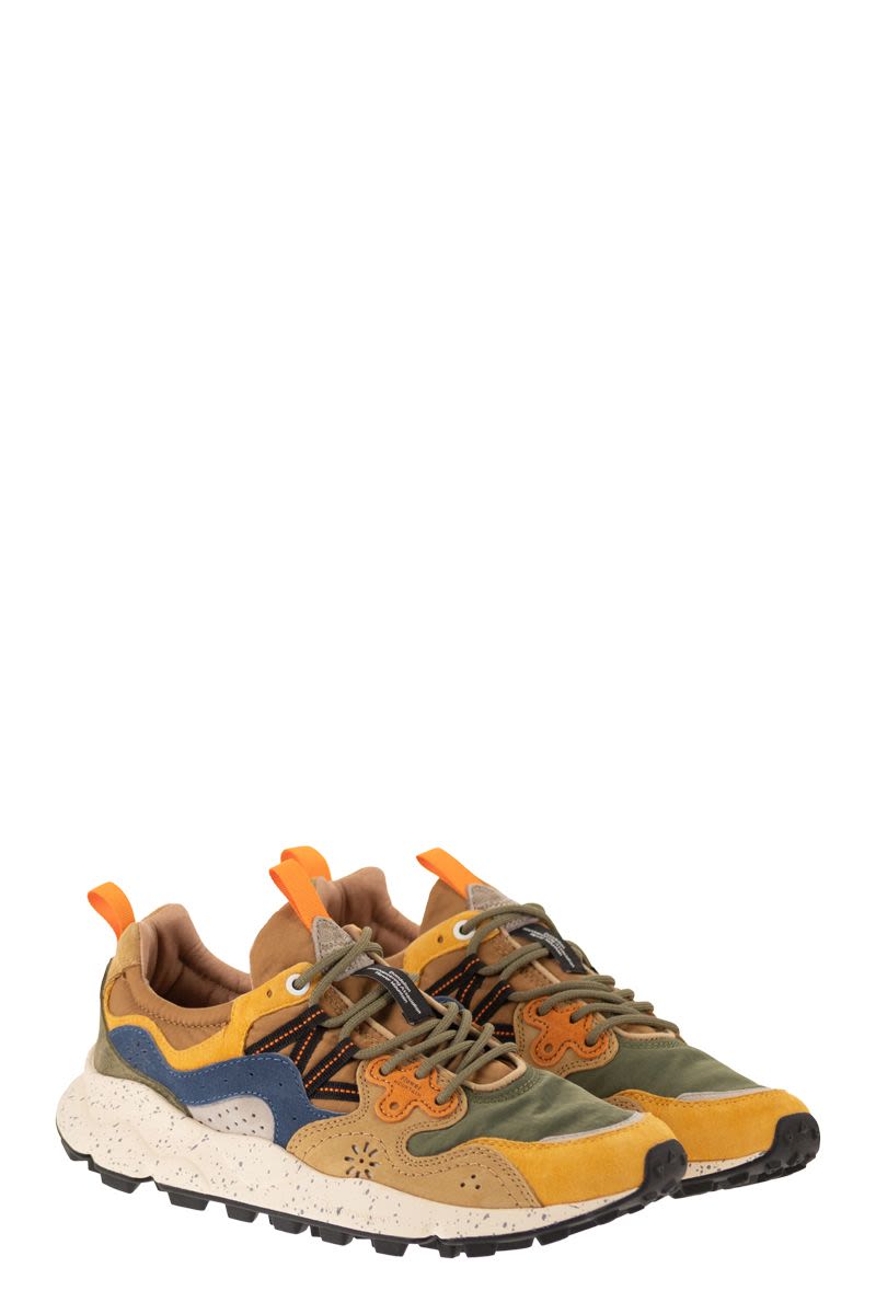 Flower Mountain Yamano 3 - Sneakers In Suede And Technical Fabric