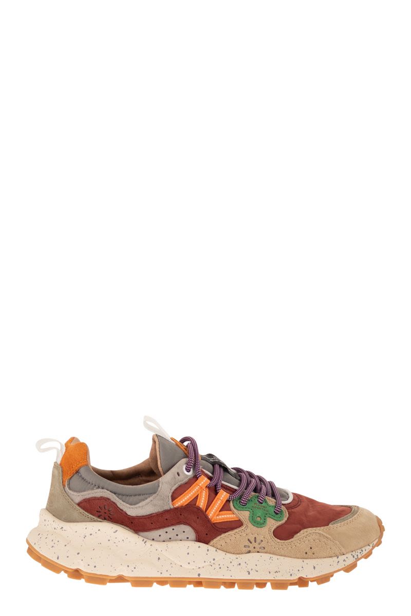 Flower Mountain Yamano 3 - Sneakers In Suede And Technical Fabric