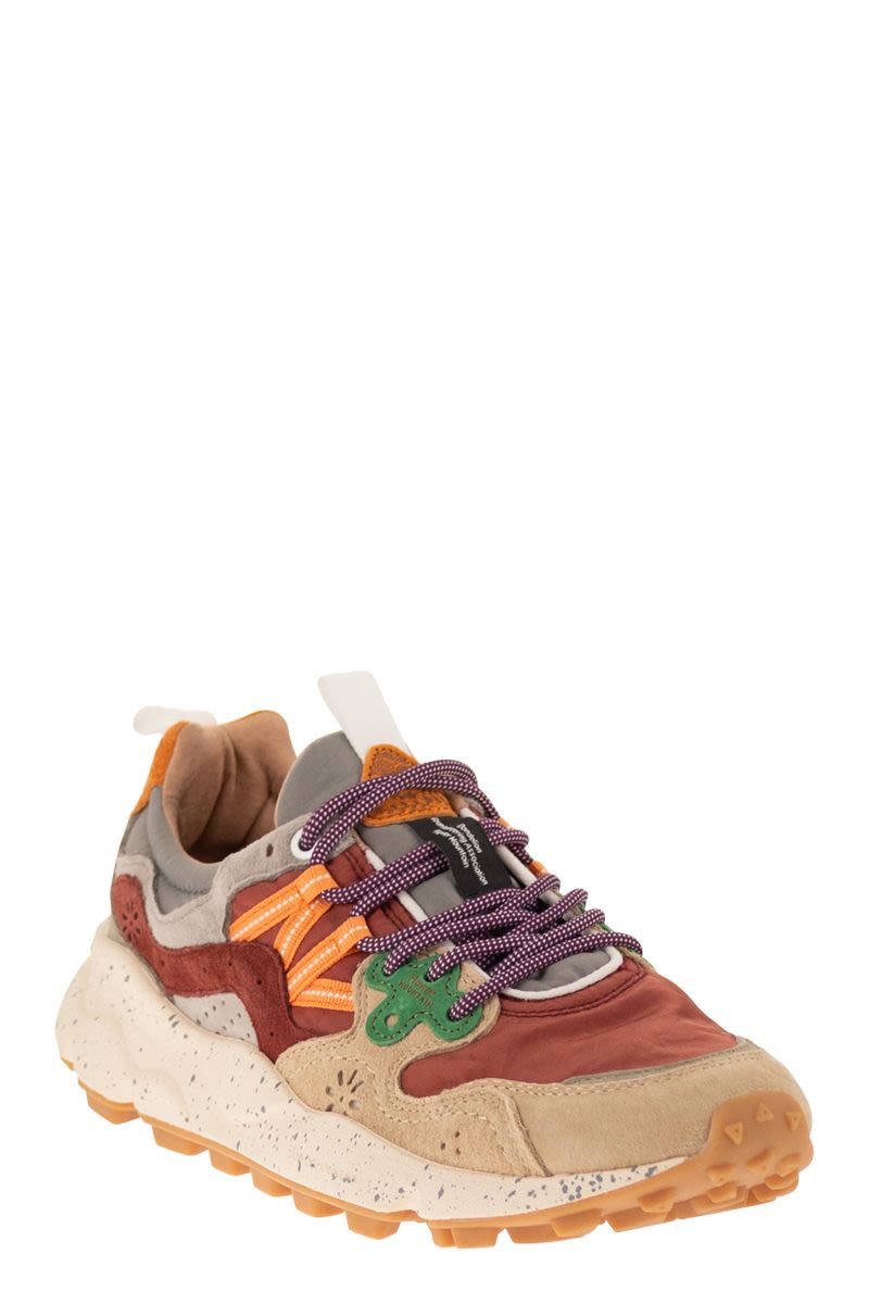 Flower Mountain Yamano 3 - Sneakers In Suede And Technical Fabric