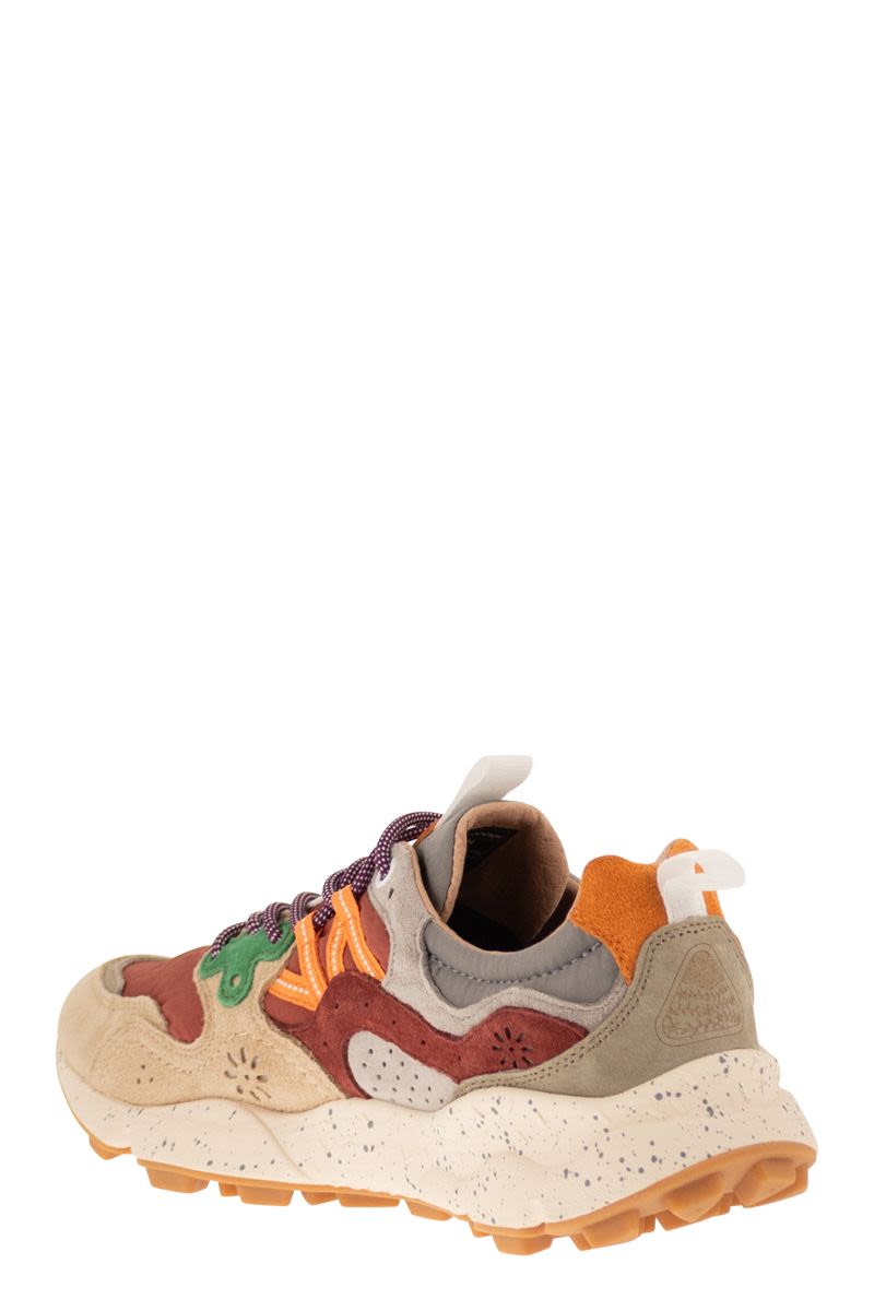 Flower Mountain Yamano 3 - Sneakers In Suede And Technical Fabric