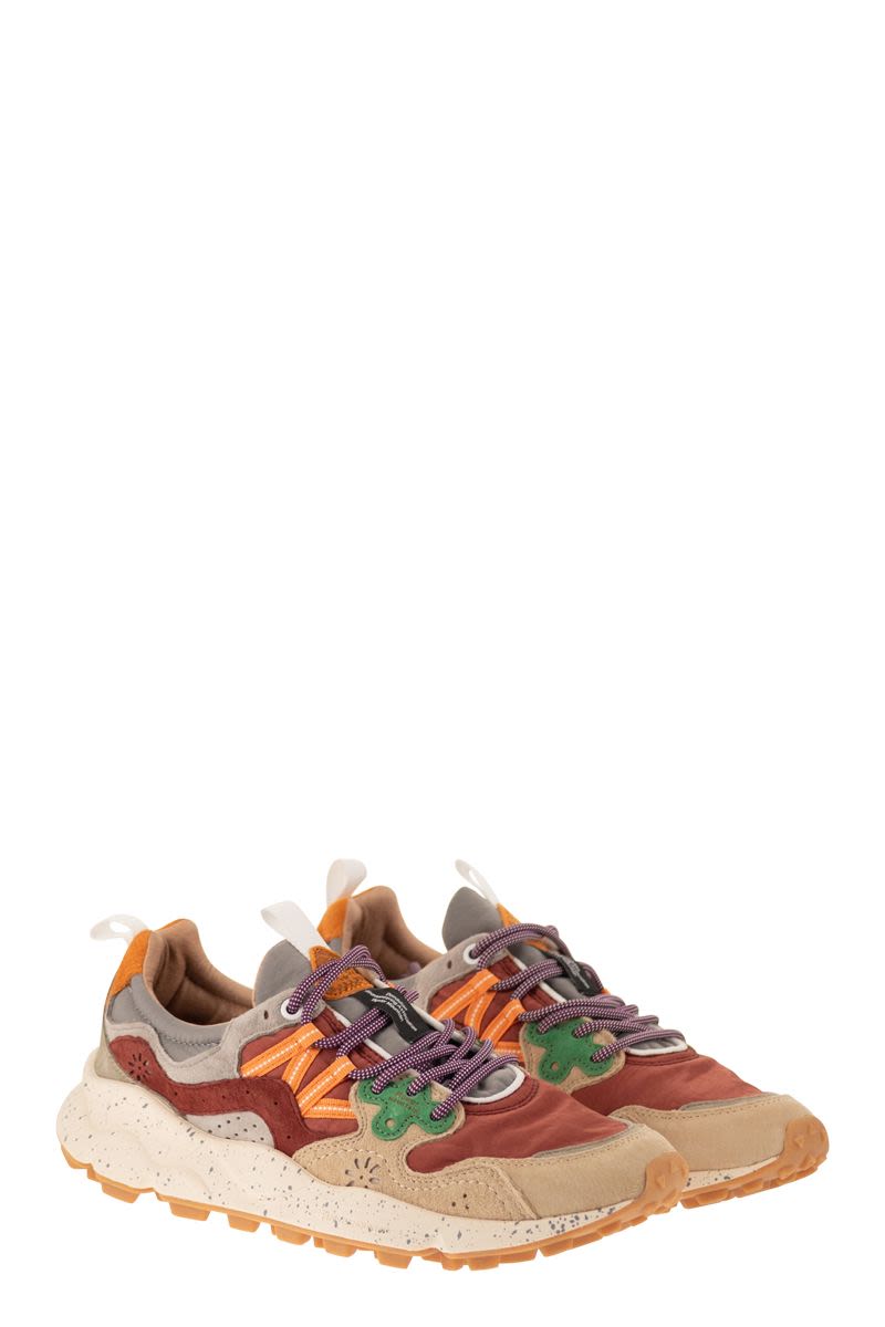Flower Mountain Yamano 3 - Sneakers In Suede And Technical Fabric