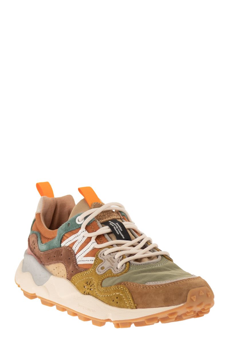 Flower Mountain Yamano 3 - Sneakers In Suede And Technical Fabric