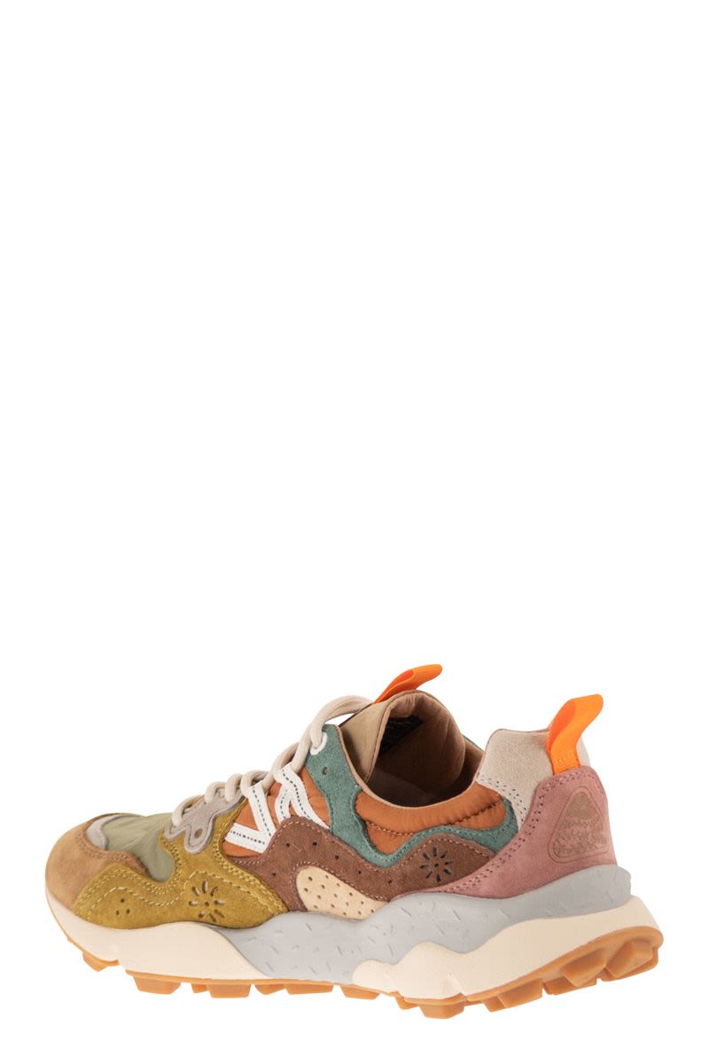 Flower Mountain Yamano 3 - Sneakers In Suede And Technical Fabric