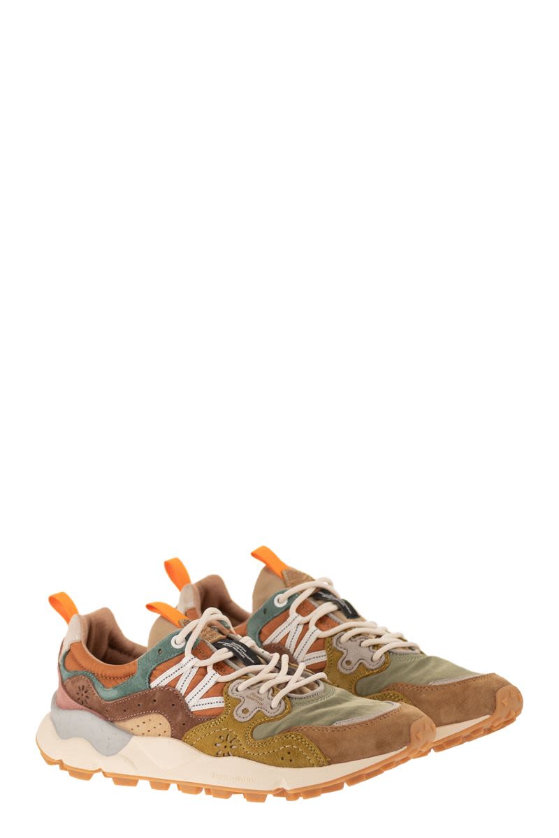 Flower Mountain Yamano 3 - Sneakers In Suede And Technical Fabric