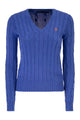 Polo Ralph Lauren Cotton Cable Knit Jumper With V-Neck