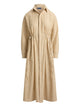 Polo Ralph Lauren Striped Linen Cotton Shirt Dress With Drawstring