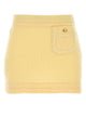 Prada Yellow Cashmere Mini Skirt