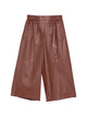 Yves Salomon Leather Trousers With Drawstring Waistband