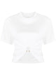 Paco Rabanne Cotton T-Shirt With Gathered Detail