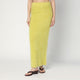 Soft Goat  Long Lime-Coloured Brushed Cashmere Skirt