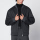 Soft Goat Dark Grey Wool And Cashmere Bomber Jacket