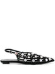 The Attico Suede W Workmanship Grid Ballerina