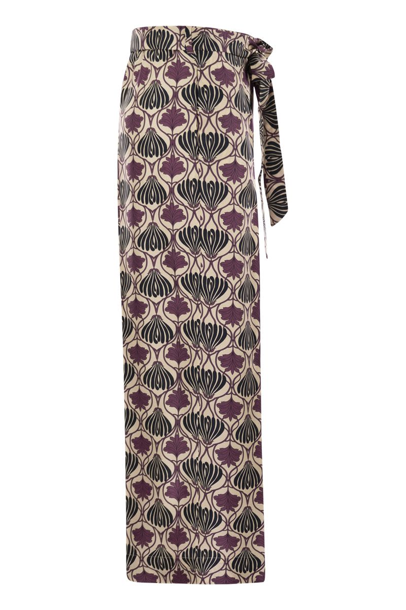 S Max Mara Timec - Printed Silk Fluid Trousers