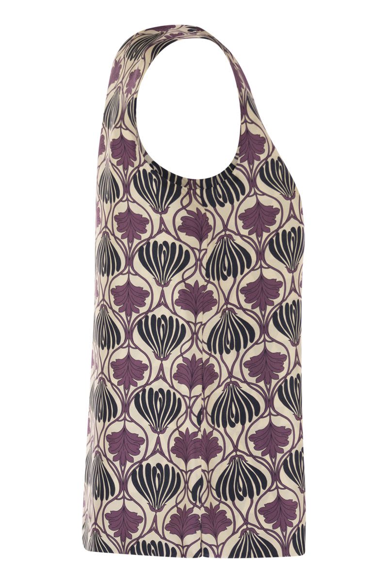 S Max Mara Timetop - Reversible Printed Silk Top