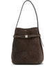 Toteme Suede Leather Shoulder Bag With Buckle