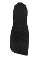 Jacquemus Black Wool Ruched Detailing Dresses
