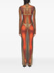Jean Paul Gaultier "Re-Edition : Long Dress" High Neck With Long Sleeves