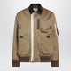 Sacai Beige Cotton And Nylon Bomber Jacket