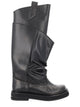 The Attico Robin Passeggiata Combat Boots In Black Calf Leather
