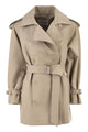 Max Mara Dove Grey Cotton Cacio Trench Coat