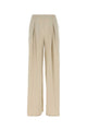 Max Mara Sand Stretch Satin Palude Palazzo Pant