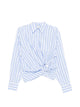 Max Mara Spxpalmizi Azul Bastonetto Algodon Shirt