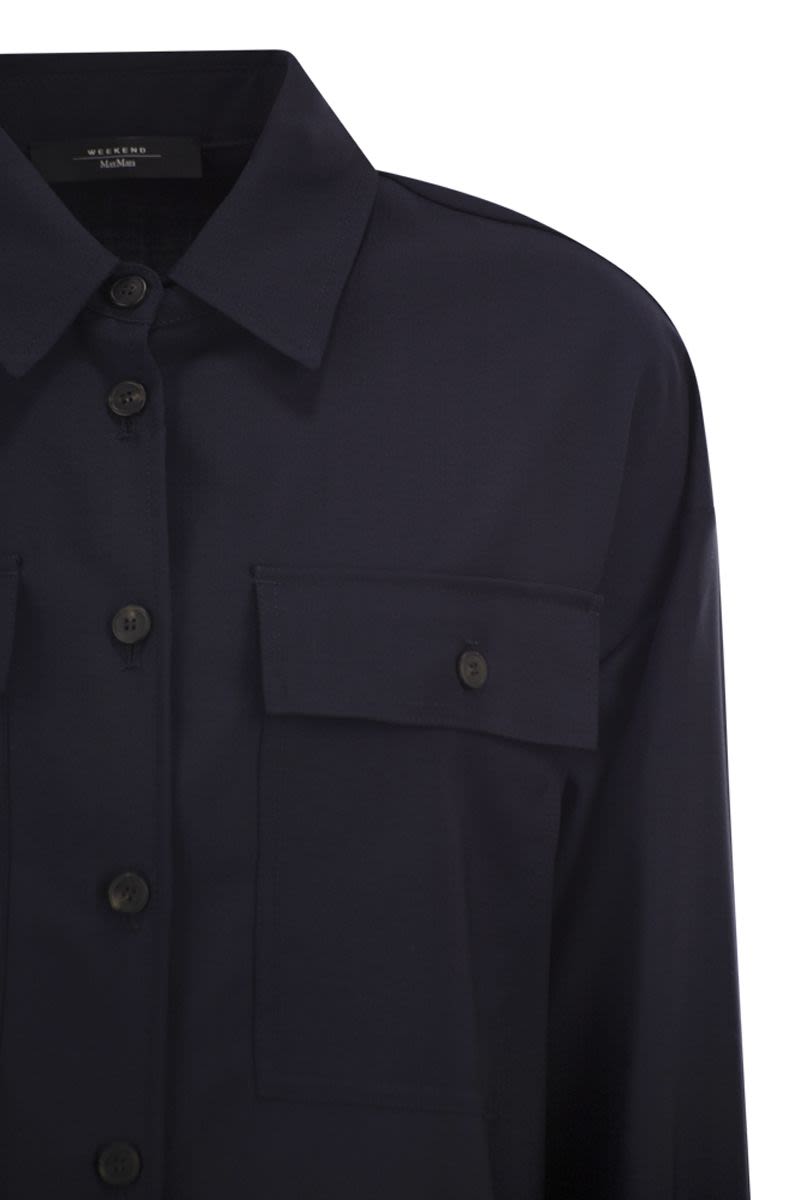 Weekend Max Mara Wkdmulino - Cropped Wool Canvas Jacket
