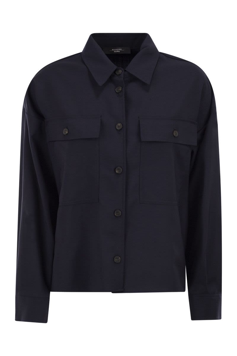 Weekend Max Mara Wkdmulino - Cropped Wool Canvas Jacket