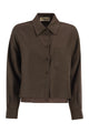 Weekend Max Mara Wkdcapo - Cropped Linen Shirt With A Boxy Silhouette