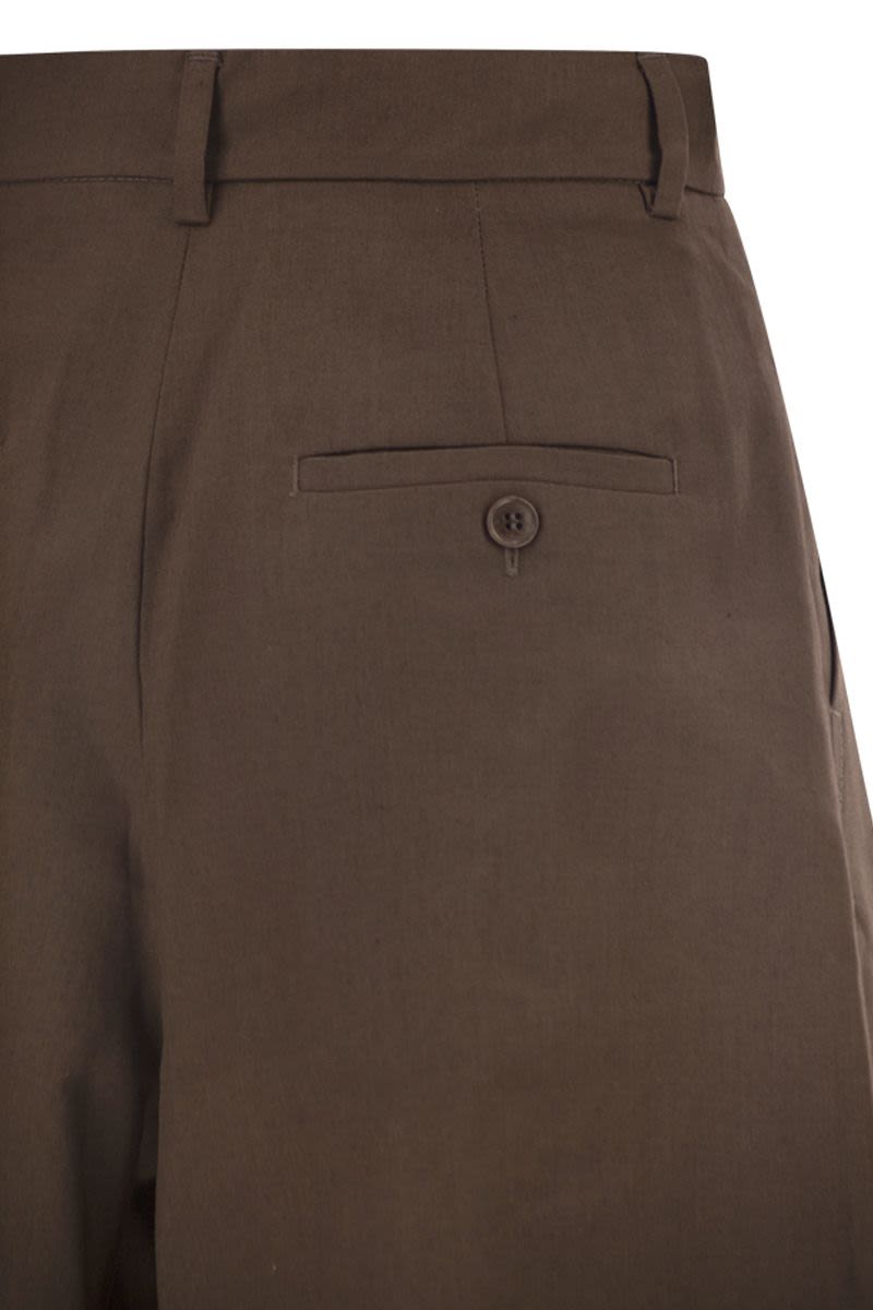 Weekend Max Mara Wkdecuba - Cotton And Linen Canvas Bermuda Shorts