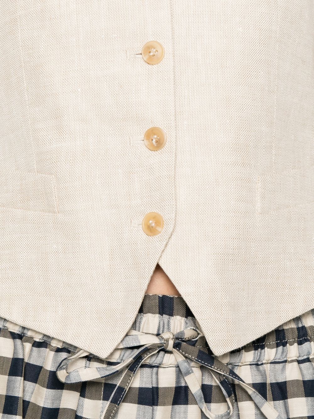 Weekend Max Mara Pace Raw Linen Vest